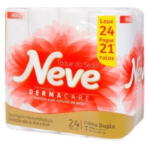 Papel Higienico Toque De Seda Folha Dupla 24 Unidades Neve