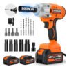 Parafusadeira Chave De Impacto 48v C/2bateria + Luz Aitoolzo Laranja 127/220v 60