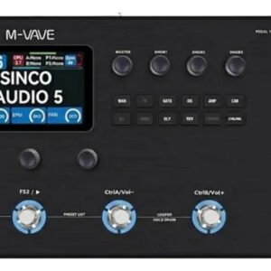 Pedaleira Multi Efeitos Para Guitarra E Baixo M-vave Mk-300 Preto