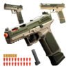 Pistola Arma Automática Brinquedo Lança Bullet Ejeta Capsula