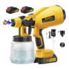 Pistola Pintura Pulverizadora Eletrica Portátil 48v 2bateria Amarelo 127/220v