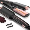 Prancha de Cabelo Profissional, Prancha Alisadora e Modeladora 2 EM 1, Íons Negativos Anti Frizz, 17 Níveis de Temperatura 260℃, Desligamento Automátic, Chapinha Cabelo Para Todos os Tipos de Cabelos