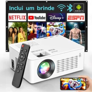 Projetor Profissional Android 4k Portátil 5g Wifi Full Hd