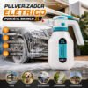Pulverizador Elétrico Borrifador Portátil Alta Pressão Para Lavagem Automotivo E Limpeza Doméstica Detalhamento Jardim Uso Geral Cor Branco