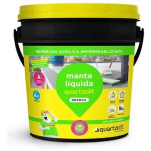Quartzolit Manta Líquida Branca 1 8 K G P/ Lajes E Telhas. Acabamento Fosco Cor Branco