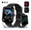 Relógio Inteligente Smartwatch GPS Autônomo Chamadas Bluetooth NOVANTE Moda Digital Feminino Masculino Esportivo Preto IP68 3ATM Agua Tela Hd 1.85 350mAh 10Dias Android IOS Com Monitoramento de saúde