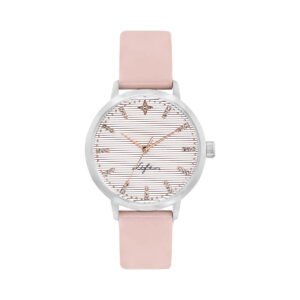 Relógio Life Desafios Feminino Couro Rosa Rosa Branco