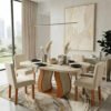 Sala De Jantar 130×90 Lisboa 4 Cadeiras Bom Pastor Naturale/off Linho Off