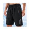 Short Masculino Bermuda Secagem Dry Zip Bolsos Academia