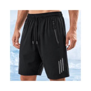 Short Masculino Bermuda Secagem Dry Zip Bolsos Academia
