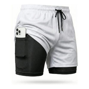 Shorts Dry Fit 2 Em 1 Masculino Térmico Compressão Corrida