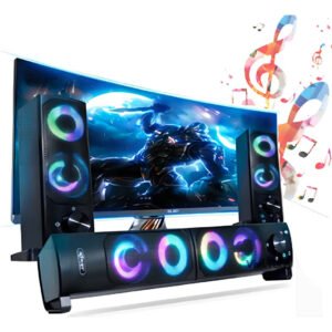 Som Potente E Estilo Com O Alto-falante Knup Pc Tv Rgb Cor Preto