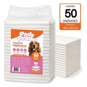 Tapete Higiênico 80×60 50un Pet Cachorro Cães Pads Prime