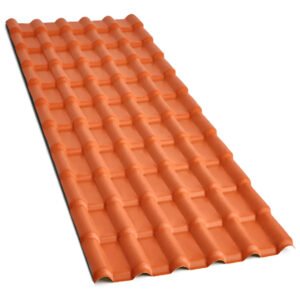 Telha Pvc Plan Precon de PVC Cerâmica 3,30m x 88cm Laranja