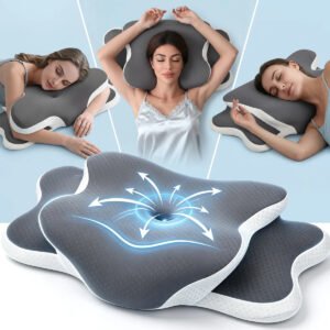 Travesseiro Cervical Ehomfory Refrescante Espuma Ortopédica Cinza-escuro