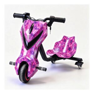 Triciclo Patinete Elétrico Drift Bluetooth Led 6,5” 90kg Lilás E Rosa