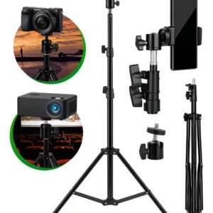 Tripé Profissional Para Celular E Câmera Pedestal 2,1m Suporte Horizontal E Vertical