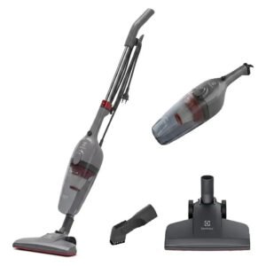 Aspirador de Pó Vertical Electrolux 1450W STK15 com Fio Portátil de Mão 2 em 1 e 1,6 Litros de capacidade com Filtro Hepa Cinza-escuro
