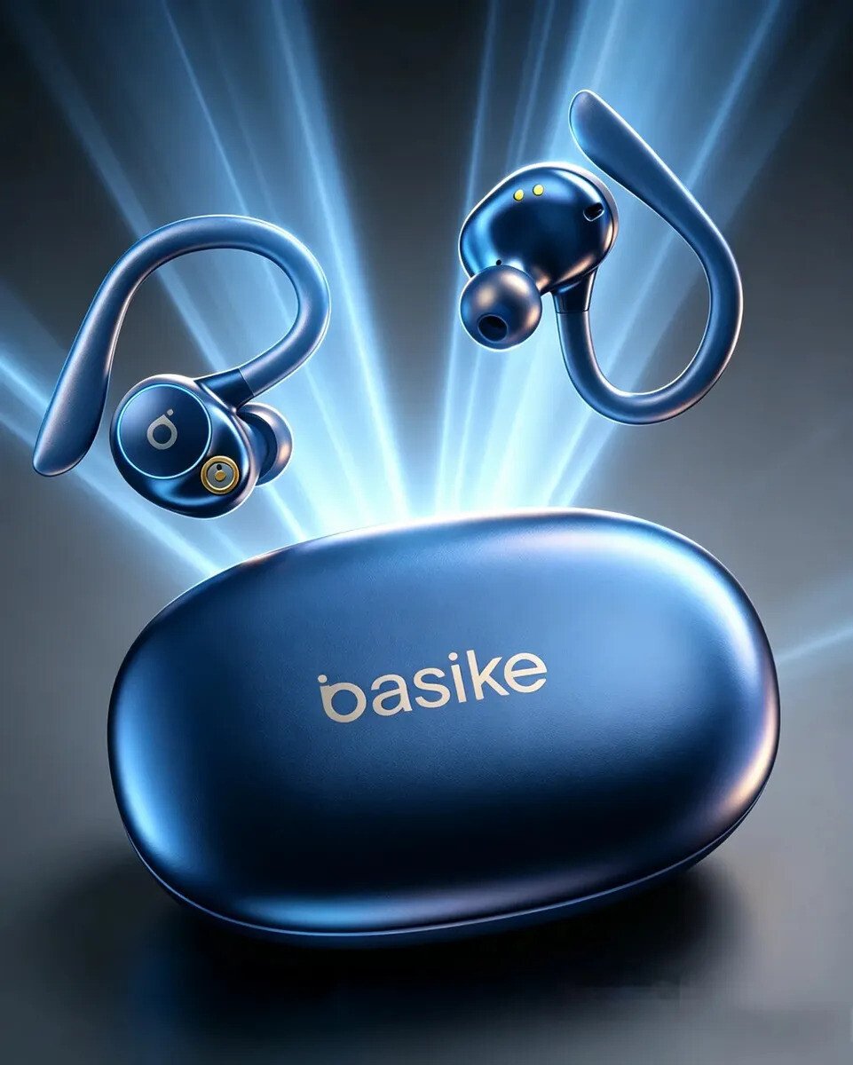 Basike Fone de Ouvido Bluetooth 5.4 TWS com Ear Clip e Gancho, Som HiFi com Graves Potentes e 3D, 10h Bateria e Carga Rápida, ENC, IPX6 – Perfeito para Academia e Corrida Basike Fone de Ouvido Bluetooth 5.4 TWS com Ear Clip e Gancho, Som HiFi com Graves Potentes e 3D, 10h Bateria e Carga Rápida, ENC, IPX6 – Perfeito para Academia e Corrida