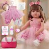 Bebê Reborn Boneca Silicone Bailarina Com Bolsa Maternidade