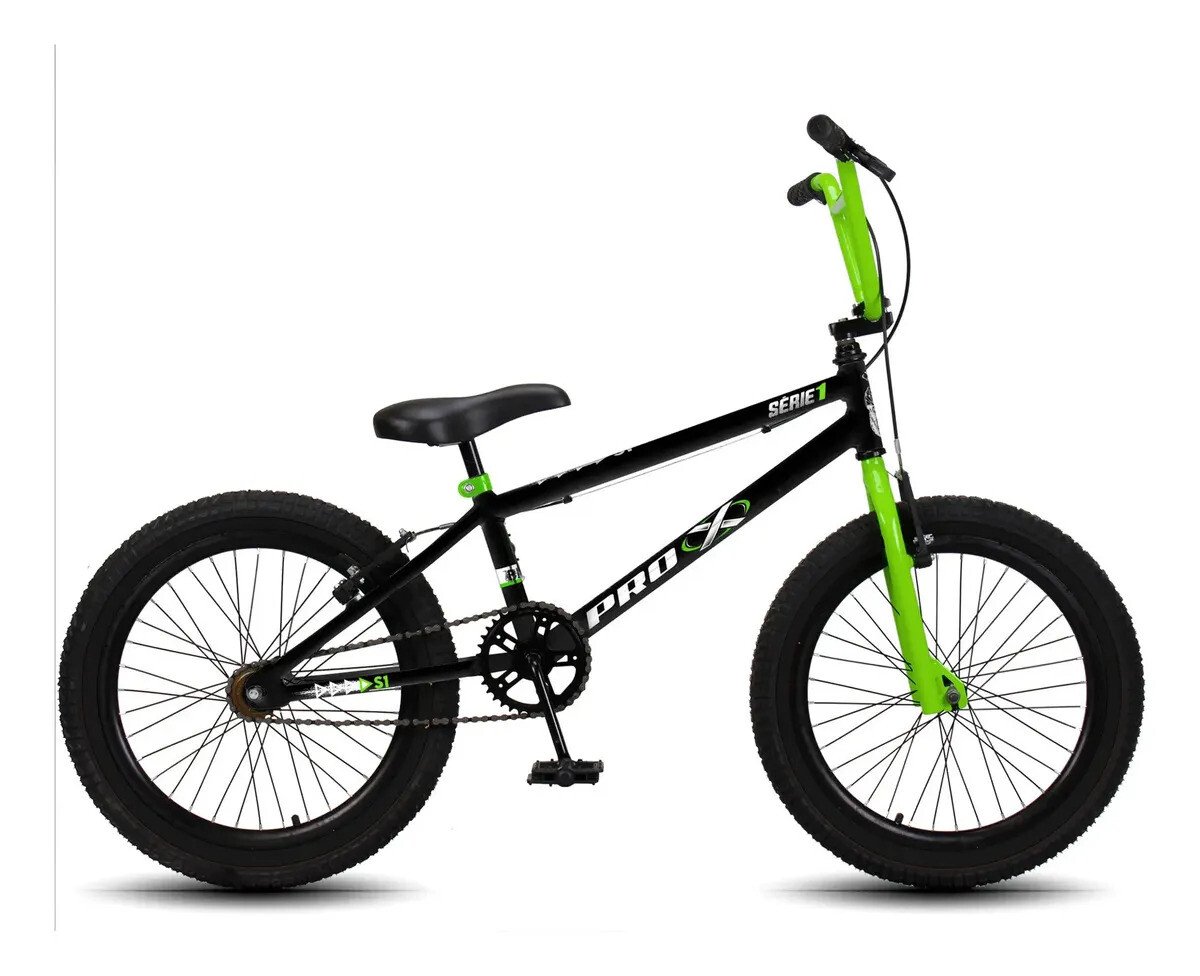 Bicicleta Bmx Aro 20 Pro-x Série 1 Aro Aero Freio V-brake Cor Preto/verde Tamanho Do Quadro 20 Bicicleta Bmx Aro 20 Pro-x Série 1 Aro Aero Freio V-brake Cor Preto/verde Tamanho Do Quadro 20