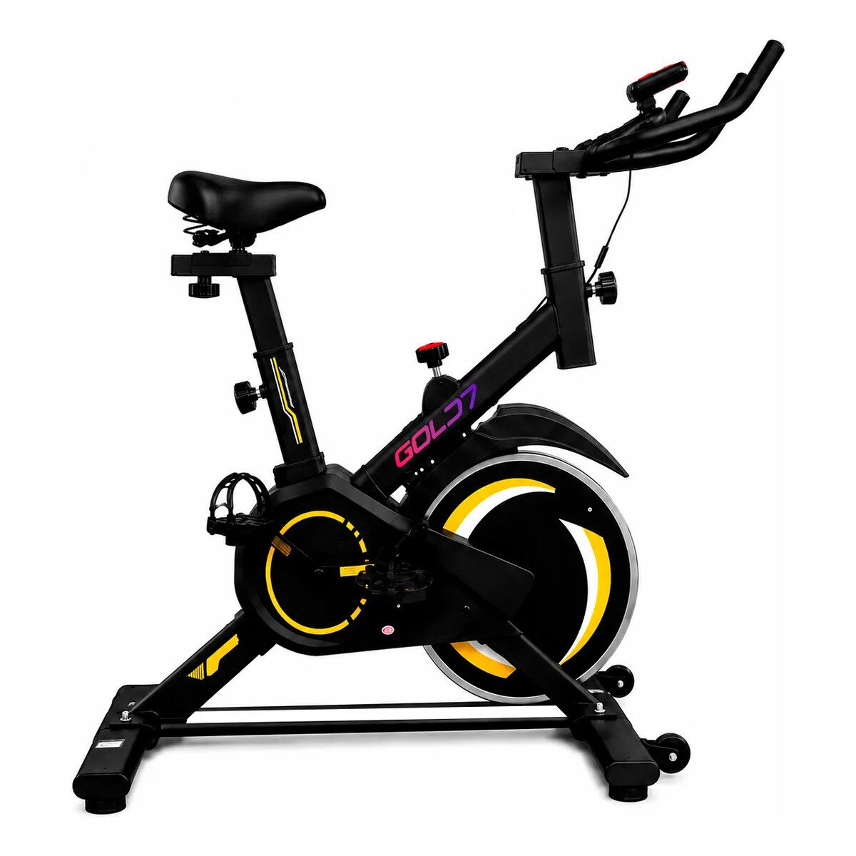 Bicicleta Spinning Ergométrica Com Roda De Inércia De 8kg Preto/amarelo 127/220v Bicicleta Spinning Ergométrica Com Roda De Inércia De 8kg Preto/amarelo 127/220v