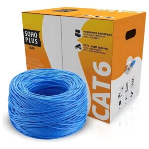 Cabo de Rede Furukawa Soho Plus CAT6 305 Metros CMX 24AWG 4 Pares 8 Fios 100% Cobre Anti-chamas – Azul
