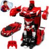 Carrinho de Controle Remoto Robô Transformer Homem Aranha Spider Infantil Transformer Que Vira Robô Recarregavel Kizumba