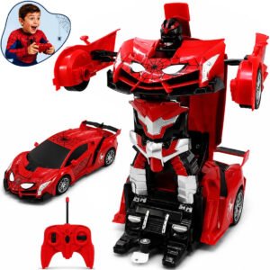 Carrinho de Controle Remoto Robô Transformer Homem Aranha Spider Infantil Transformer Que Vira Robô Recarregavel Kizumba