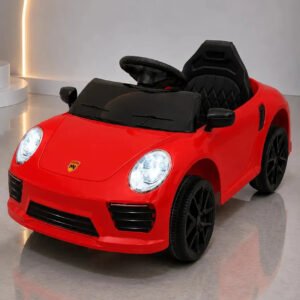 Carrinho Elétrico Infantil Porsche 12V Bang Toys Vermelho Controle Remoto
