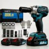 Chave De Impacto Kinetx 68vf Brushless 880nm 2 Baterias Kit Azul 127/220v 50hz/60hz