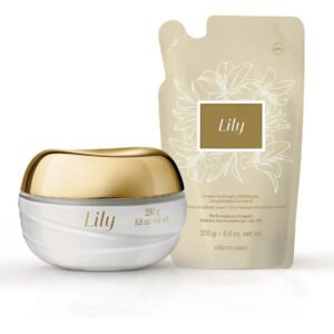 Combo Creme Acetinado Hidratante Desodorante Corporal Lily + Refil 200g