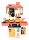 Cozinha De Brinquedo Infantil Com Acessórios Sai Água E Som Rosa