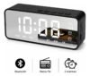 Despertador Digital Bluetooth G50 Relógio de Mesa LED Espelhado com Rádio FM Caixa de Som Duplo Alarme Sensor de Temperatura USB AUX Som Estéreo para Quarto Cabeceira despertador infantil FORESTORY