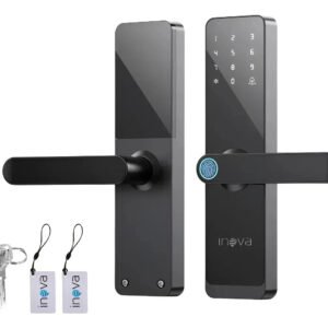 Fechadura Digital Eletronica Inova Biometria Senha Cartão Magnético Compatível 40mm A 55mm Apoiar O Português