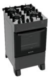 Fogão 4 Bocas Atlas Mônaco Top Glass com Mesa de Vidro e Acendimento Automático Preto Bivolt