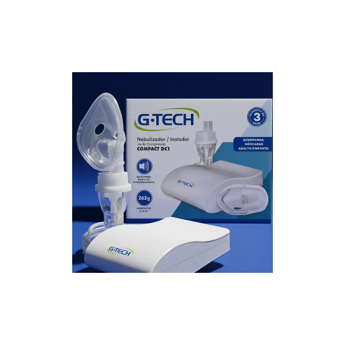 Inalador Nebulizador Gtech Bivolt Infantil Adulto Silencioso Branco 127/220v Inalador Nebulizador Gtech Bivolt Infantil Adulto Silencioso Branco 127/220v