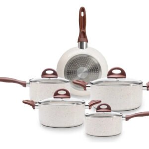 Jogo De Panelas Smart Plus Vanilla Indução Cerâmico 5peças Brinox 4774/101