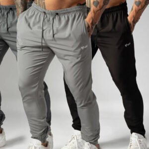 Kit 3 Calças Jogger Masculinas De Tactel Com Elastano Ziper