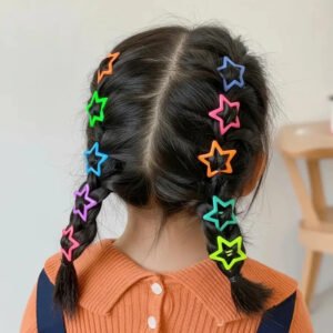 Kit 50unid Presilhas Estrela Colorida Tic Tac Cores Sortidas Coloridas/sortidas