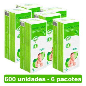 Kit Algodão Bellacotton Quadrado Para Bebê – 6 Pacotes
