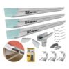 Kit Calha Telhado Beiral 6m Aço Galvanizado Corte 28