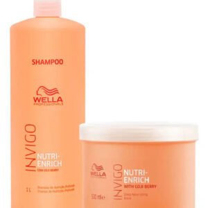 Kit Wella Nutri Enrich Shampoo 1L + Máscara 500ml Invigo