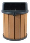 Lixeira Coletora Ecológica MBS 75L Madeira Plástica Reciclada