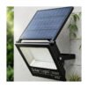 Luminária Solar Externa 300w Com Placa A Prova D’agua 23 Cm 127/220v Preto Branco Frio