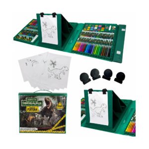 Maleta De Pintura Infantil Para Colorir Com Desenhos 208 Pçs