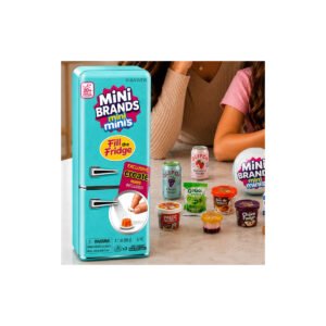 Mini Geladeira Brands Brinquedo Bolinhas Surpresa Led Uv Azul-turquesa