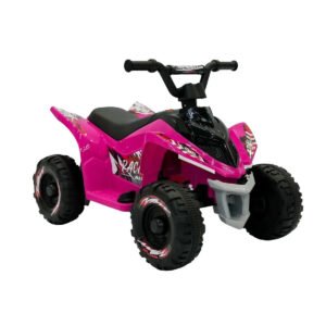 Mini Quadriciclo Elétrico Infantil Bateria 6v Marcha Frente Ré Som e Led Adventure Maxi Toys – Rosa