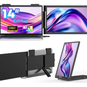 Monitor Portátil ZokTop 14″ Full HD IPS com USB-C e HDMI para Notebook Gamer