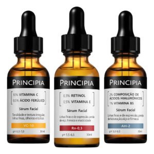 Principia Kit C/3 Séruns Vitamina C + Retinol + Hialurônicos